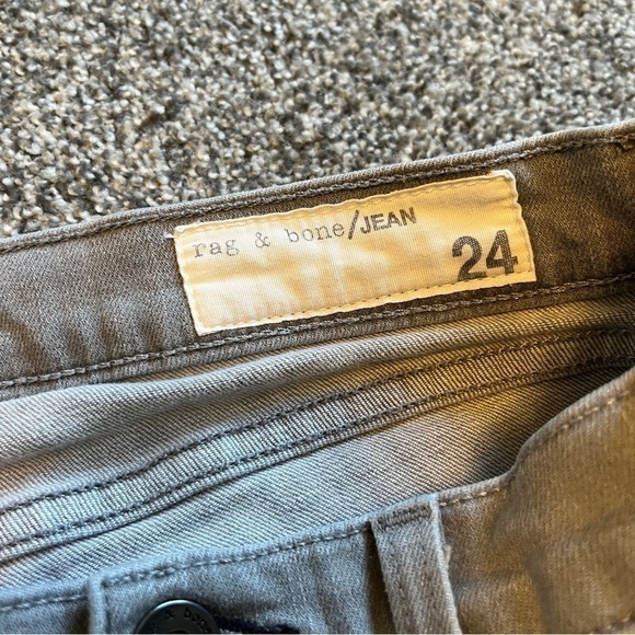Rag & Bone Dre Grey Low Rise Skinny Raw Hem Jeans size 24 - Picture 4 of 11